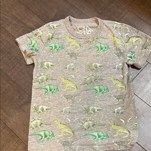 Chaser Kids Dinosaur Print Gray T-Shirt